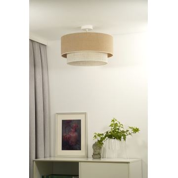 Duolla - Aufbauleuchte YUTE BOHO 3xE27/15W/230V d 60 cm braun/grau