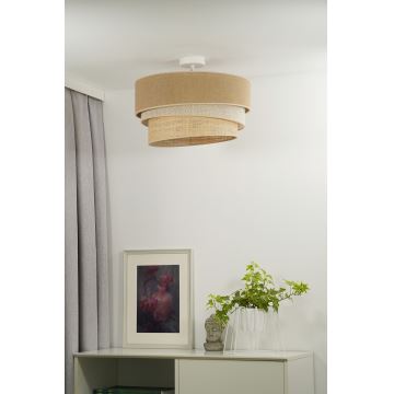 Duolla - Aufbauleuchte YUTE TRIO 1xE27/15W/230V d 45 cm braun/grau/beige