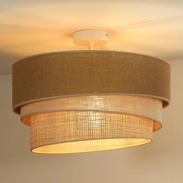 Duolla - Aufbauleuchte YUTE TRIO 3xE27/15W/230V d 60 cm braun/grau/beige