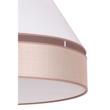 Duolla - Hängeleuchte an Schnur AVIGNON 1xE27/15W/230V d 50 cm weiß/beige