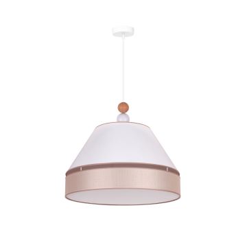 Duolla - Hängeleuchte an Schnur AVIGNON 1xE27/15W/230V d 50 cm weiß/beige