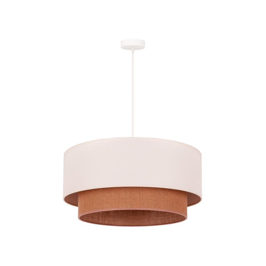 Duolla - Hängeleuchte an Schnur BOHO 1xE27/15W/230V beige/braun