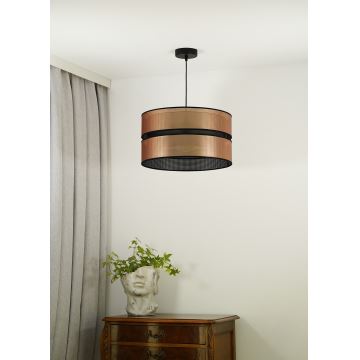 Duolla - Hängeleuchte an Schnur COPPER SHINY 1xE27/15W/230V kupfern/schwarz