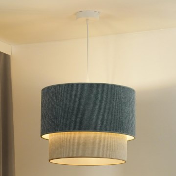 Duolla - Hängeleuchte an Schnur CORDUROY 1xE27/15W/230V blau/beige