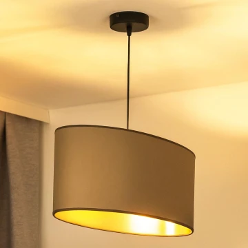 Duolla - Hängeleuchte an Schnur OVAL VEGAN 1xE27/15W/230V beige