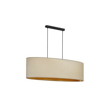 Duolla - Hängeleuchte an Schnur OVAL VEGAN 2xE27/15W/230V beige