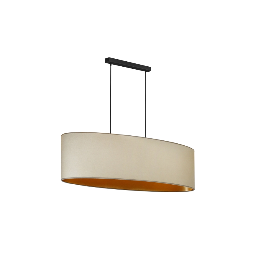 Duolla - Hängeleuchte an Schnur OVAL VEGAN 2xE27/15W/230V beige