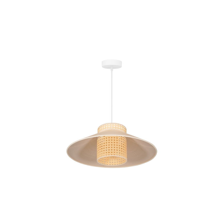 Duolla - Hängeleuchte an Schnur RIO RATTAN 1xE27/15W/230V beige/Rattan