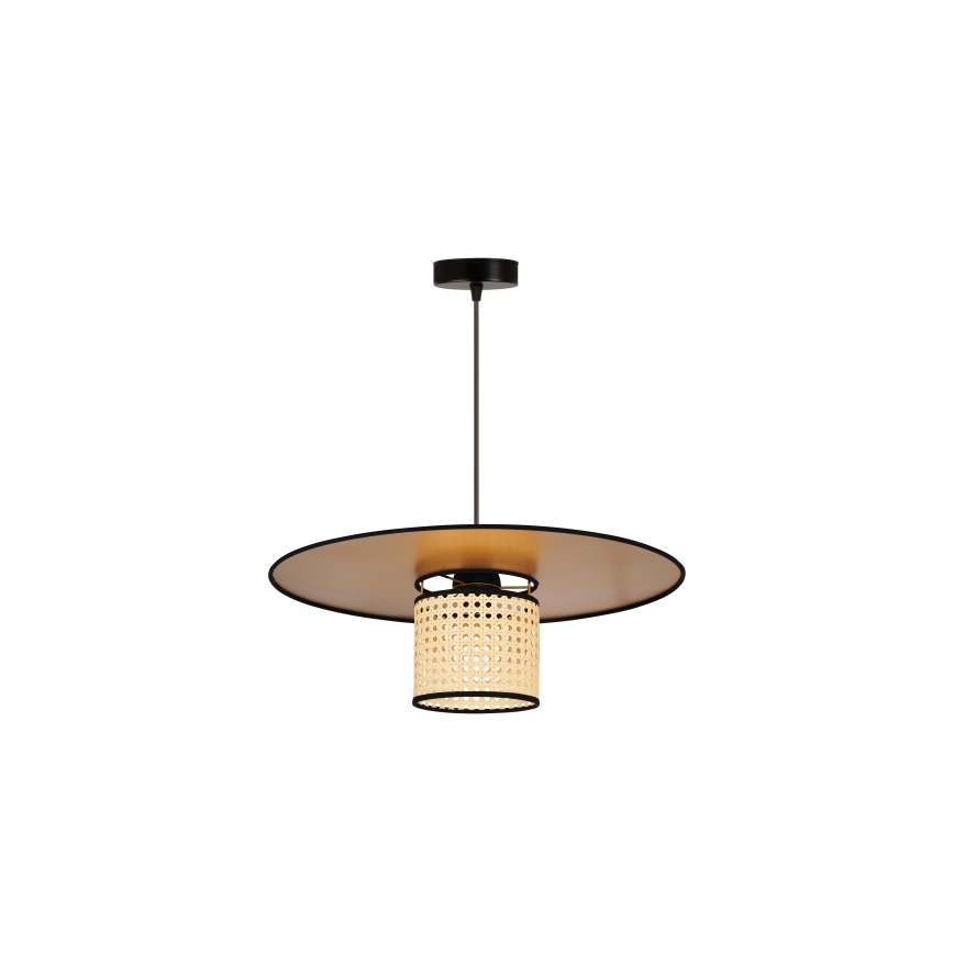 Duolla - Hängeleuchte an Schnur TOKYO RATTAN 1xE27/15W/230V golden/Rattan