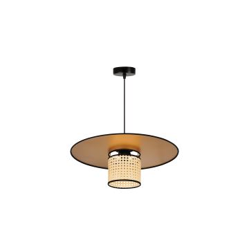 Duolla - Hängeleuchte an Schnur TOKYO RATTAN 1xE27/15W/230V golden/Rattan