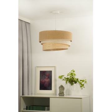 Duolla - Hängeleuchte an Schnur YUTE TRIO 1xE27/15W/230V d 45 cm braun/grau/beige