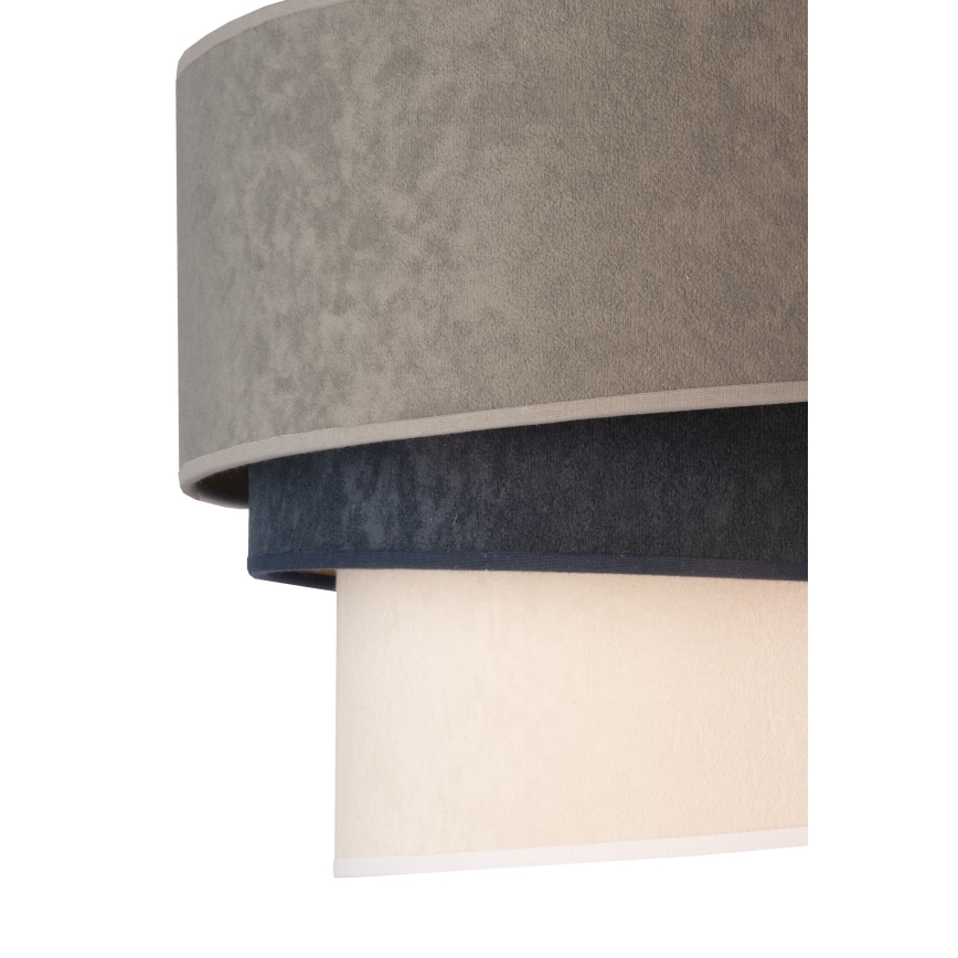 Duolla - Kronleuchter an Schnur DEVON 1xE27/40W/230V grau/blau/beige