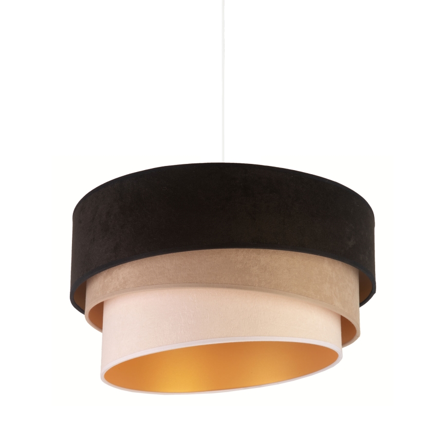 Duolla - Kronleuchter an Schnur DEVON 1xE27/40W/230V schwarz/beige