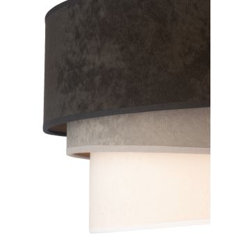 Duolla - Kronleuchter an Schnur DEVON 1xE27/40W/230V schwarz/grau/beige