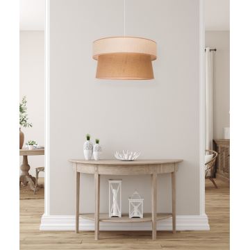 Duolla - Kronleuchter an Schnur ETNIC 1xE27/40W/230V beige