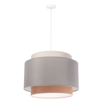 Duolla - Kronleuchter an Schnur SOHO 1xE27/40W/230V grau/creamig/beige