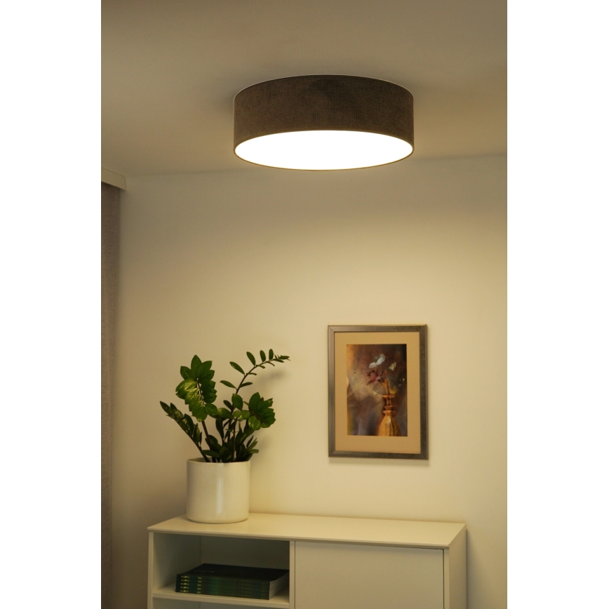 Duolla - LED-Deckenleuchte CORTINA LED/26W/230V d 30 cm 4000K braun