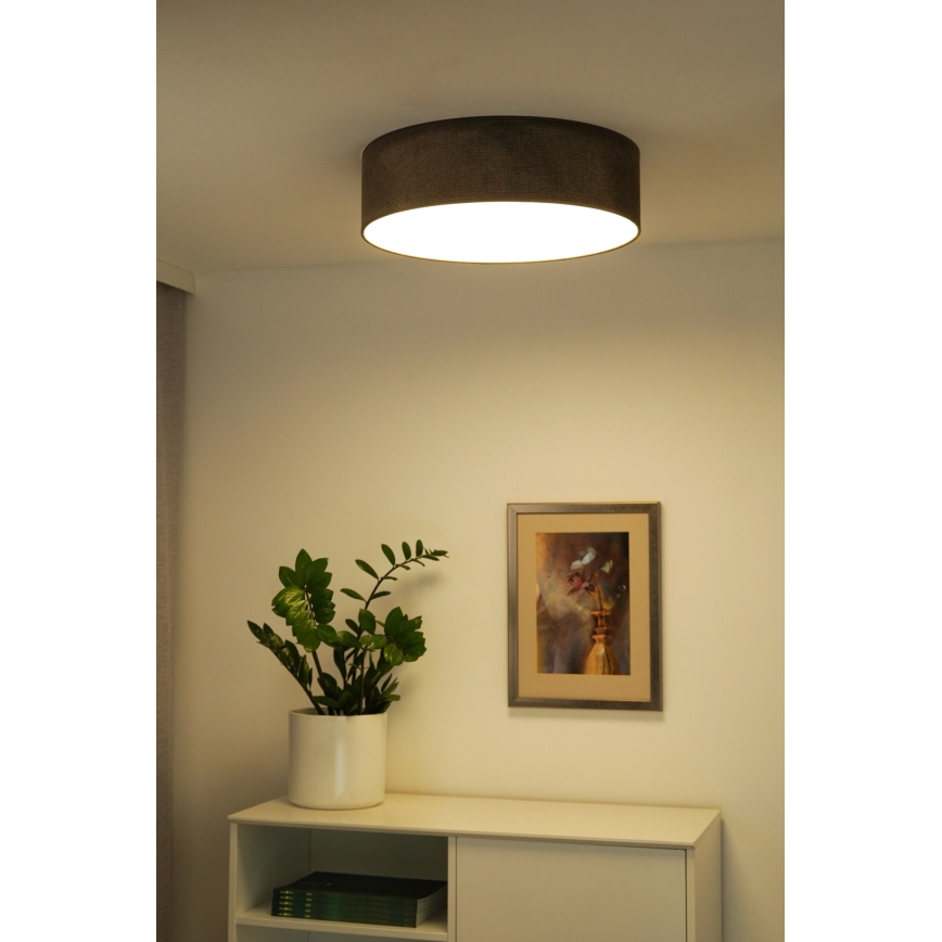 Duolla - LED-Deckenleuchte CORTINA LED/26W/230V d 45 cm braun