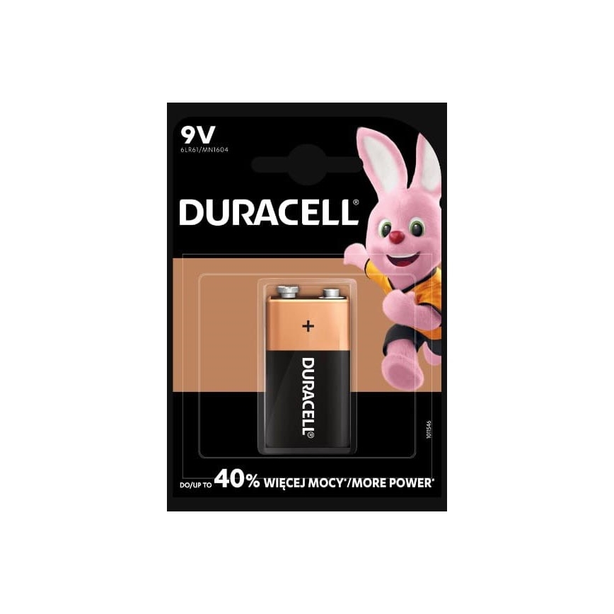 Duracell - 1 Stk. Alkalibatterie Basic 9V 550 mAh