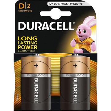 Duracell - 2 Stk. Alkalibatterie Basic LR20/D 1,5V 12500 mAh