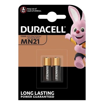 Duracell - 2 Stk. Alkalibatterie MN21/A23 12V 50 mAh