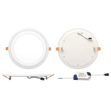 LED Einbauleuchte DUO LED/18W/230V + LED/6W