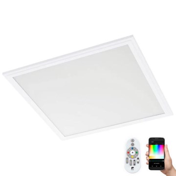 Eglo 32547 - Dimmbares LED-RGBW-Panel – Oberflächenmontage/Einbau 2in1 SALOBRENA-C LED/34W/230V weiß 60x60 cm + Fernbedienung