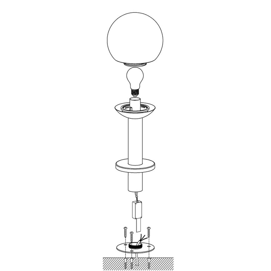 Eglo 33565 - Dimmbare LED-Außenleuchte NISIA-C 1xE27/9W/230V 525 mm IP44