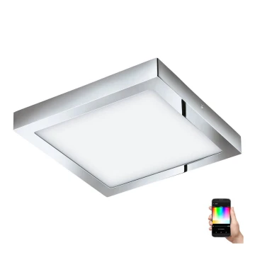 Eglo 33668 - Dimmbare LED-RGBW-Deckenleuchte für Badezimmer FUEVA-C 21W/230V 30x30cm IP44