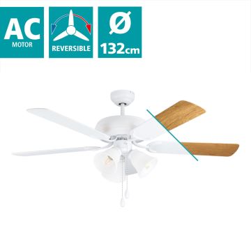 Eglo - Deckenventilator 3xE27/40W/230V weiß