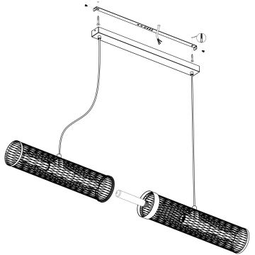 Eglo - Kronleuchter an einer Schnur 4xE27/40W/230V