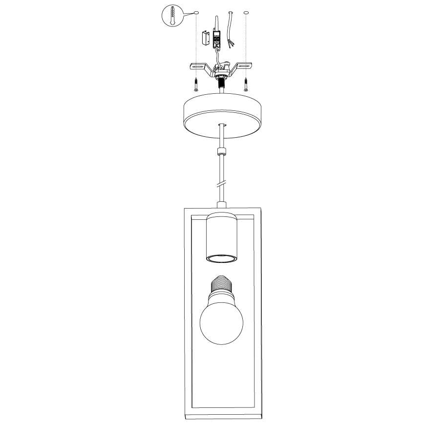 Eglo - Hängeleuchte an Schnur 1xE27/60W/230V - FSC-zertifiziert