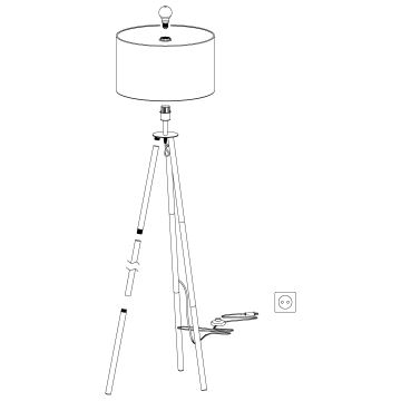 Eglo - Stehleuchte 1xE27/60W/230V - FSC-zertifiziert