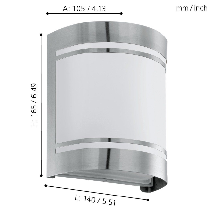 Eglo 74009 - Outdoor-Wandleuchte ROSADA 1xE27/40W/230V IP44