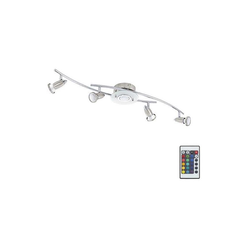 Eglo 75377 - Dimmbarer LED-RGB-Strahler VALLIDA-C 5xGU10/4W/230V + Fernbedienung