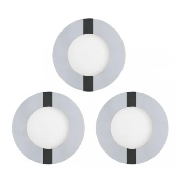 Eglo 78733 - SET 3x LED-Einbauleuchte für Badezimmer FUEVA 1xLED/2,7W/230V IP44