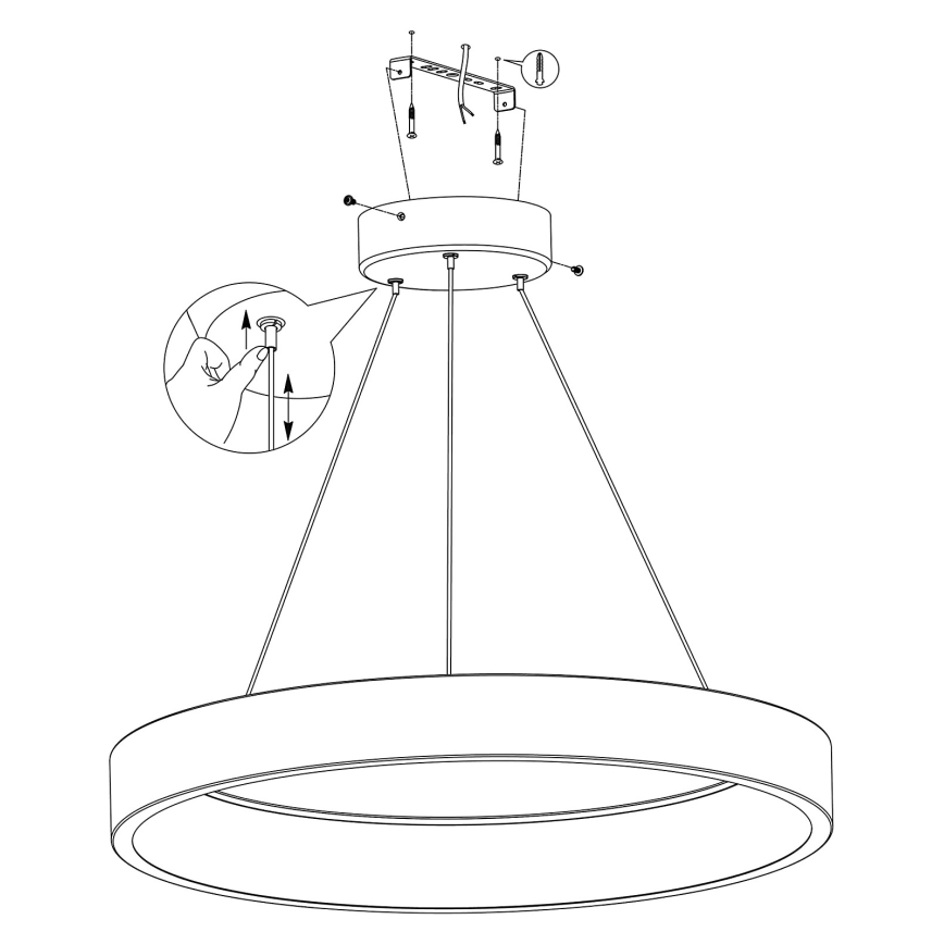 Eglo - Dimmbare LED-RGBW-Hängeleuchte an einer Schnur LED/26W/230V 2700-6500K ZigBee