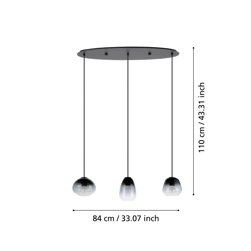 Eglo - Hängeleuchte an Schnur 3xE27/40W/230V