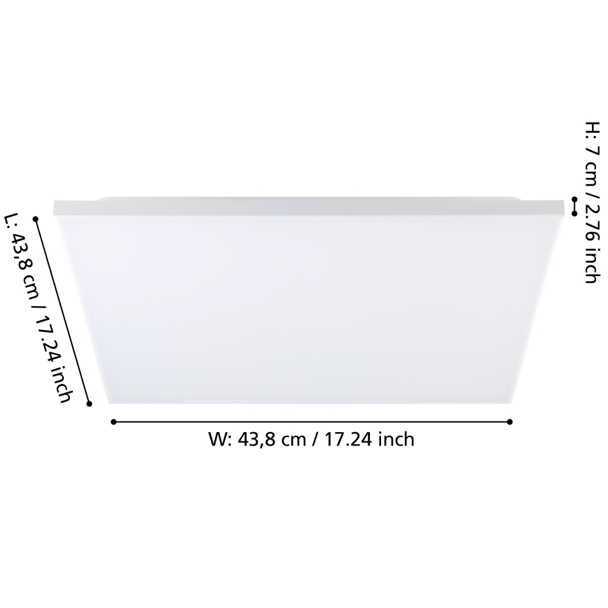 Eglo – Dimmbare LED-RGBW-Deckenleuchte LED/20,5W/230V 3000-6500K + Fernbedienung
