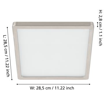 Eglo - Dimmbare LED-Deckenleuchte LED/20,5W/230V Chrom