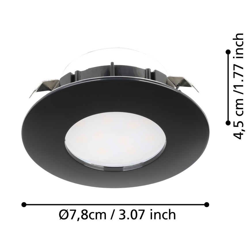 Eglo - ET 3x LED-Badezimmer-Einbauleuchte PINEDA LED/4,9W/230V IP44