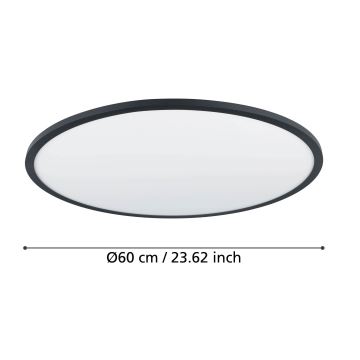 Eglo - Dimmbare LED-Deckenleuchte LED/41W/230V d 60 cm schwarz