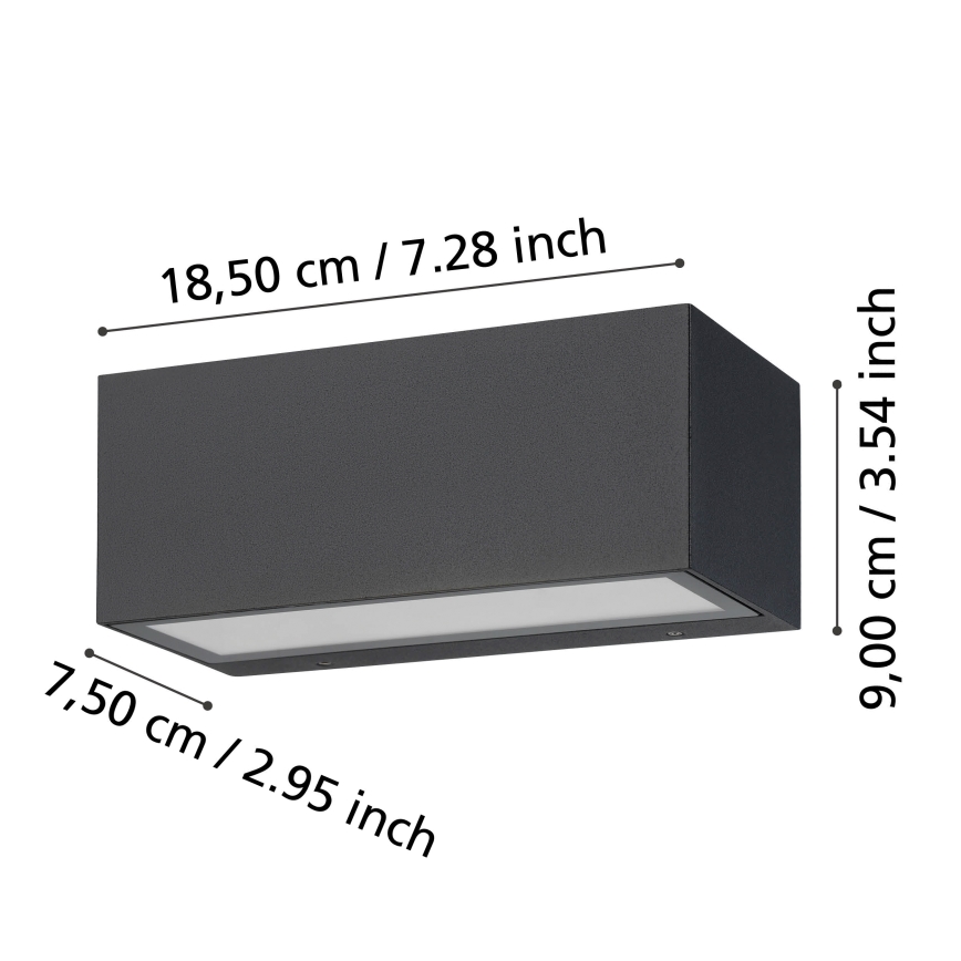 Eglo - LED-Wandleuchte für den Außenbereich 2xLED/5W/230V IP65