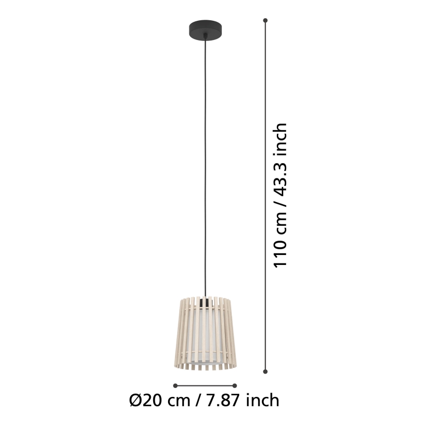 Eglo - Hängeleuchte an Schnur 1xE27/25W/230V