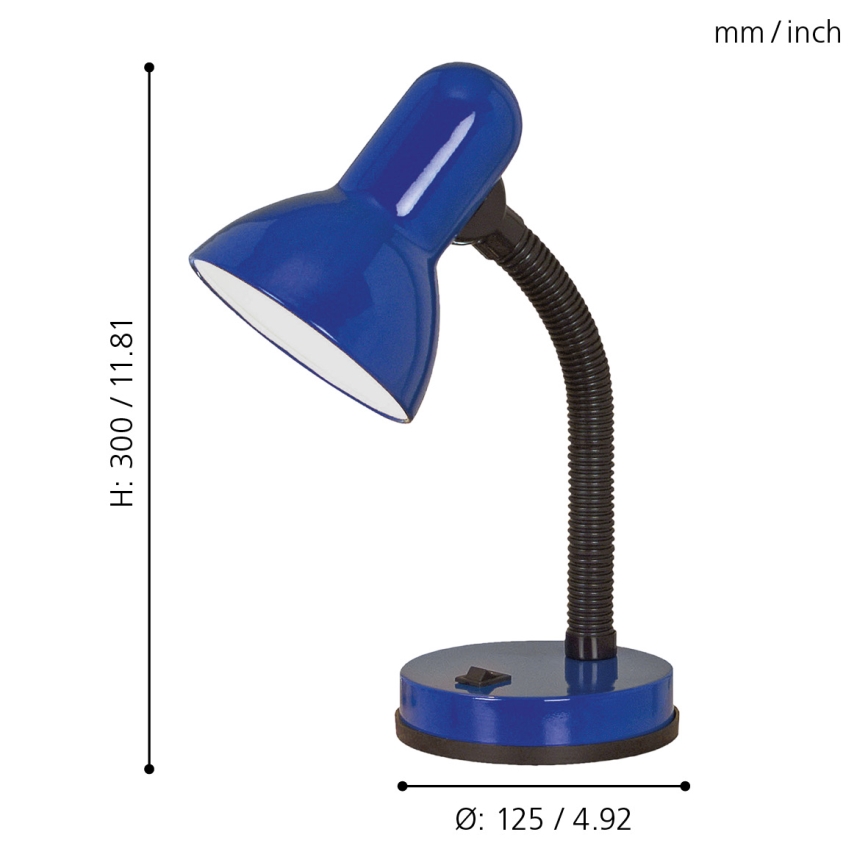 Eglo - Tischlampe 1xE27/40W blau