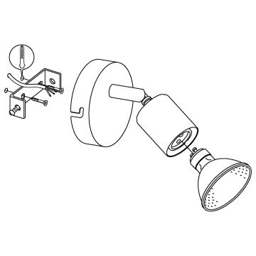 Eglo - Die LED - Scheinwerferlampe LED 1xGU10/2,5/230V