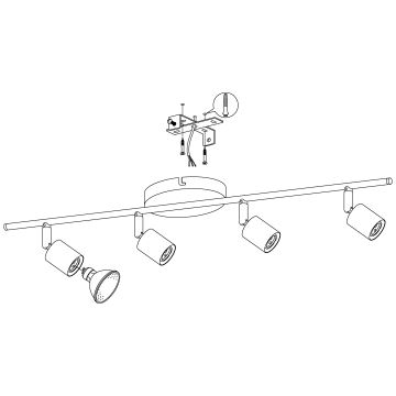 Eglo - LED Spotlight 4xGU10-LED/3W/230V