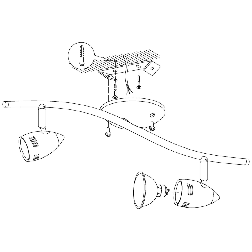 Eglo - LED Spotlight 2xGU10-LED/3W/230V