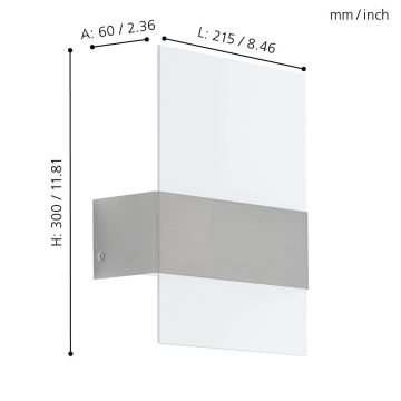 Eglo - LED Außenbeleuchtung 2xLED/2,5 W/230V