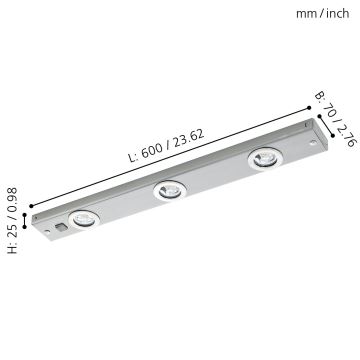 Eglo - LED Leuchtstofflampe 3xLED/2,3W/230V